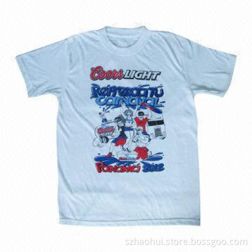 White Cotton Ink Printed T-shirt with XS-3XL Sizes